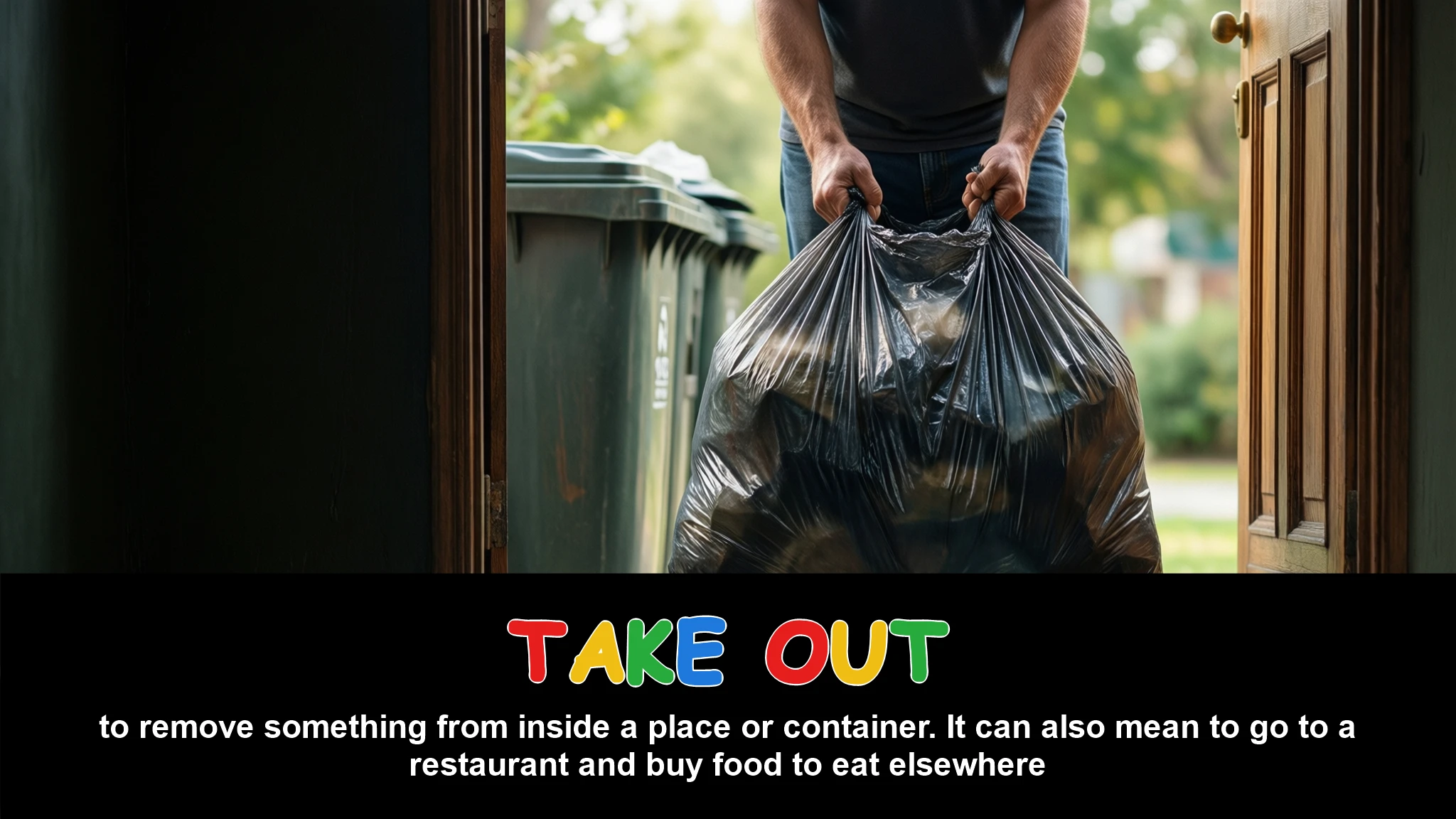 English Illustration for take out